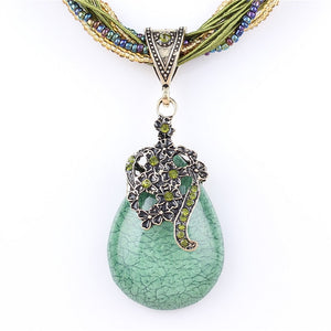 Colar Blue Natural Stone # XL649.7595