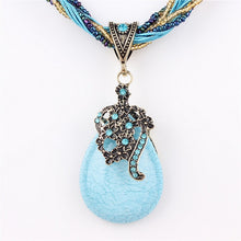 Carregar imagem no visualizador da galeria, Colar Blue Natural Stone # XL649.7595