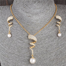 Carregar imagem no visualizador da galeria, Colar e Brincos Crystal Elegant # F397.7595
