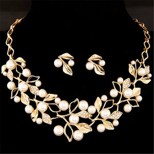Colar e Brincos Bridge Crystal Gold  Silver # IO21.8090
