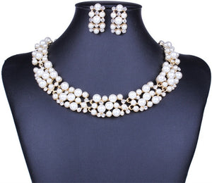 Colar e Brincos Bridge Crystal Gold  Silver # IO21.8090