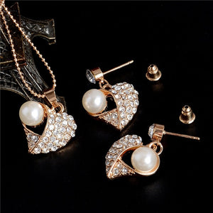 Colar e Brincos Bridge Crystal Gold  Silver # IO21.8090