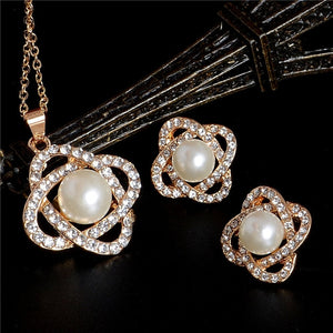 Colar e Brincos Bridge Crystal Gold  Silver # IO21.8090