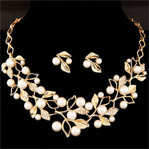 Colar e Brincos Bridge Crystal Gold  Silver # IO21.8090