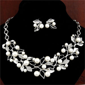 Colar e Brincos Bridge Crystal Gold  Silver # IO21.8090