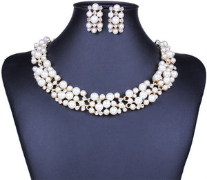 Colar e Brincos Bridge Crystal Gold  Silver # IO21.8090