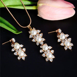 Colar e Brincos Bridge Crystal Gold  Silver # IO21.8090